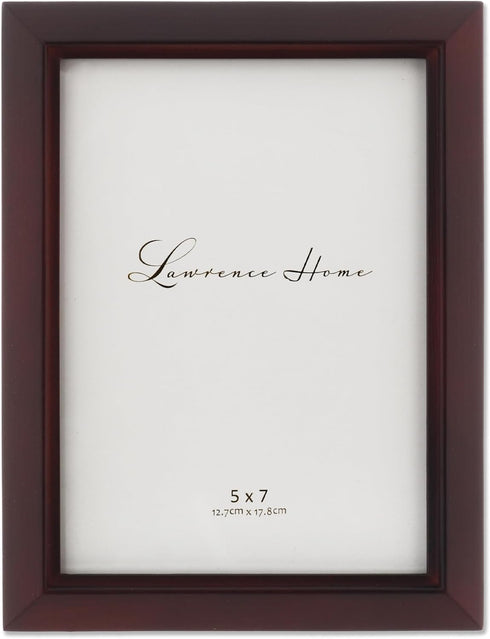 Lawrence Frames Estero Collection, Walnut Wood 5 by 7 Picture Frame, Esspresso Brown...