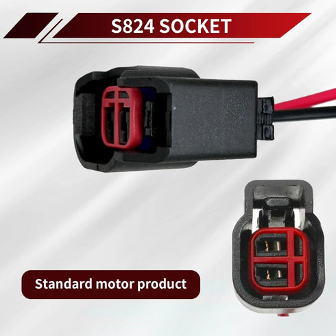 2 PCS Car Fuel Injector Connector, EV6 EV14 Low-frequency Leaded Multi-Functional Wire Pigtail Connector, Replacement Modification Accessories, Co...