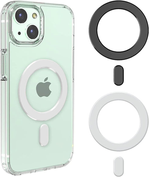 2 Pack Magnetic Adapter Ring, Universal Magnetic Sticker Compatible with Magsafe Accessories & Wireless Charging, for iPhone 15/14/13/12 Pro Max M...
