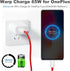 65W Warp Charger for OnePlus Open Pad 10 Pro 10R 9 Pro 9 8T, 10V 6.5A Rapid Wall Power Adapter Fast Charger Block Replacement for OnePlus Nord 2T/...