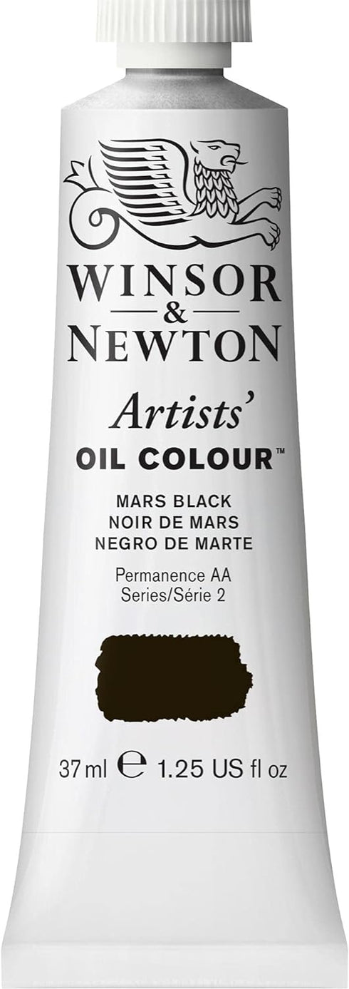 Winsor & Newton Artists' Oil Color, 37ml (1.25 oz) Tube, Mars Black...