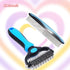Pet Grooming Brush&Comb Combo, Pet Grooming Brush?Cat Comb Dog Comb for Shedding, 2-Piece Kit,Undercoat Comb for Dog Grooming (Blue)...