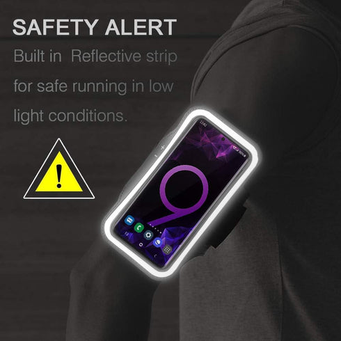 Galaxy Note 10+, 9, 8 Armband, JEMACHE Gym Run Workout Water Resistant Arm Band Case for Samsung Galaxy Note 8/9/10 Plus with Key Holder (Purple)...