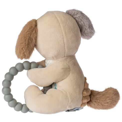 Mary Meyer Soft Baby Rattle with Soothing Teether Ring, 6-Inches, parky Puppy...