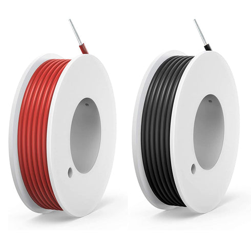 18 awg 0.8mm² Solid Wire kit Electrical Wire Cable 2 Colors 16.4ft Each Spool Hook up Tinned Copper Wire breadboard Wire for DIY...