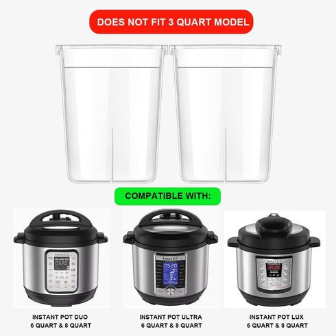Condensation Collector Replacement for Instant Pot DUO, Duo Plus, ULTRA, LUX, 5, 6, 8 Quart All Series Ultra 60, DUO60, DUO89 and LUX80 (2 Pcs)...