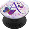 Purple Butterfly Letter A Initial Personalized Monogram PopSockets Adhesive PopGrip...
