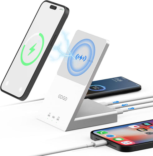 3-in-1 Wireless Charger for MagSafe Charger Stand - 45W USB-C Fast Charging - Wireless Charging Station - for iPhone 14/13/12/Pro/Max/plus and Gal...