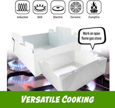 TECHEF - Foldable Paper Cookpot: The Revolutionary Disposable and Flame-Resistant Cooking Pot for Camping and Home Use, Compatible with Direct Fla...