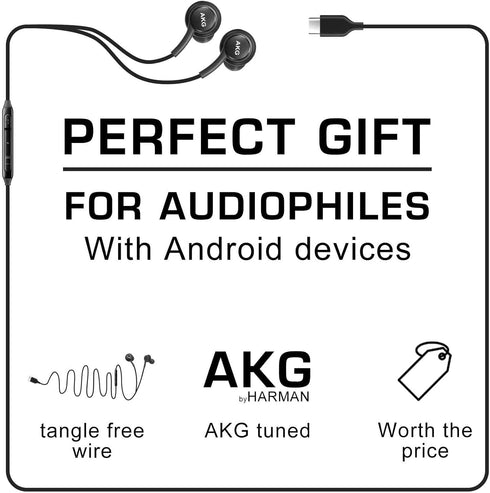 UrbanX 2021 Earbuds Stereo Headphones for Samsung GalaxyZ Flip3 5G/Z Flip4/Z Fold2 5G/Z Fold3 5G/Z Fold4 Designed by AKG - Braided Cable with Micr...