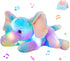Glow Guards 12''Light up Musical Rainbow Elephant Stuffed Animal,Soft LED Singing Wildlife Plush Toys with Night Light&Lullaby,Birthday Christmas ...