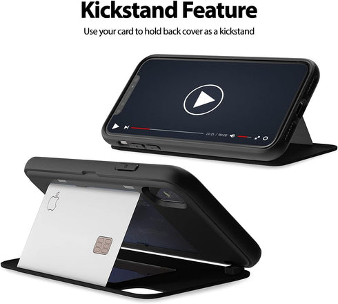 GOOSPERY Magnetic Secure Bumper Compatible with iPhone Xs/X, Card Holder Wallet Case, Easy Magnet Auto Closure Dual Layer Protection Sleek iPhone ...