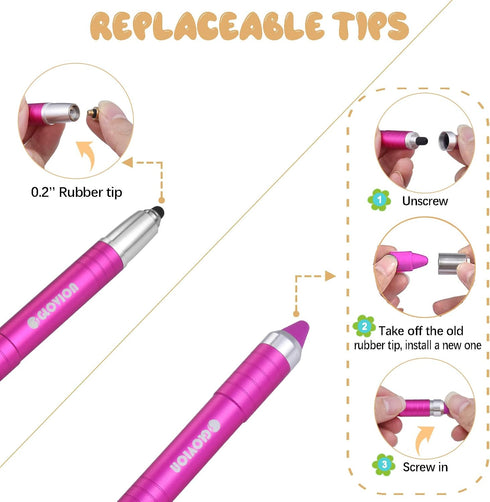 Stylus Pen for iPhone, Universal Capacitive Stylist Pens for Touch Screens with Magnetic Cap, Kids Stylus Pens Pencil for Ipad iPhone Mini Pro Air...
