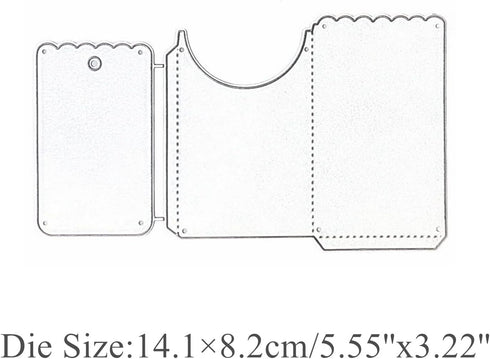3D Card Shape Metal Die Cuts,Rectangular Gift Pop-Up Card Envelope Cutting Dies Stencils DIY Crafts Cards Cuts for DIY Embossing Card Making Photo...