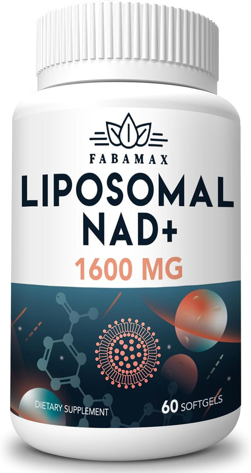 1600 mg Liposomal NAD Supplement, 98% Pure NAD+ Supplement, Superior Absorption, Alternative to Nicotinamide Riboside or NADH to Boost NAD+ for Ag...