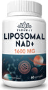 1600 mg Liposomal NAD Supplement, 98% Pure NAD+ Supplement, Superior Absorption, Alternative to Nicotinamide Riboside or NADH to Boost NAD+ for Ag...