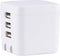 UltraPro GE Pro 3-Port USB Charger, Foldable Plug, for iPhone 13/12/11/Pro/Pro Max/Mini, iPad Pro, Samsung Galaxy S21, Google Pixel 6, White, 3634...