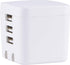 UltraPro GE Pro 3-Port USB Charger, Foldable Plug, for iPhone 13/12/11/Pro/Pro Max/Mini, iPad Pro, Samsung Galaxy S21, Google Pixel 6, White, 3634...