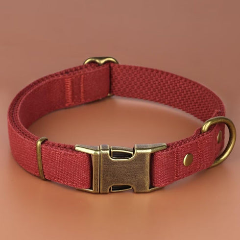 PET ARTIST Dog Collars for Small Dogs, Heavy Duty Dog Collar with Quick Release Metal Buckle, Soft Padded Nylon Red Dog Collar, Adjustable Durable...