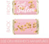 Pink and Gold Sweet 16 Birthday Party Mini Chocolate Candy Bar Wrappers, Pink Sweet Sixteen Party Favor Stickers - 42 Count...