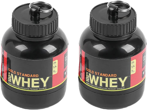 Protein Powder and Supplement Funnel Keychain - Protein Powder Container with Durable Key-Chain Portable to-Go Container for The Gym, Workouts, Fi...
