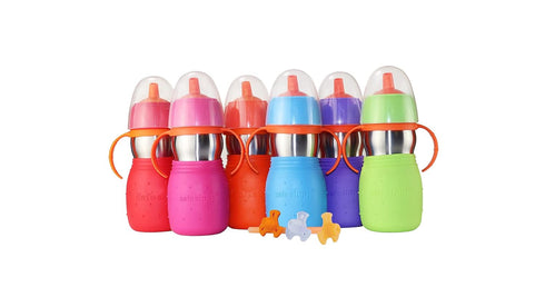 Kid Basix Safe Sippy 2 | Stainless Steel Cup for Babies/Toddlers | Convertible Sippy or Straw | Dishwasher Safe | 11 Oz. | Bpa Free | Pink...