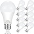 E26 LED Bulb, 100W Equivalent Light Bulb, 12W Medium Base Bulb, Non-Dimmable, Daylight White 6500K, 1200lumen, 10Packs...