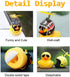 wonuu Rubber Duck Car Ornaments Yellow Duck Car Dashboard Decorations with Propeller Helmet...
