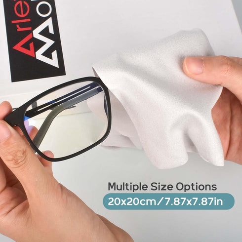12 Pack 20x20cm/8”x8” Large Microfiber Cleaning Cloth for Eyeglasses Luxury Suede Glass Cleaning Cloth Glasses Cleaner for Eye Glass Lens Cleaning...