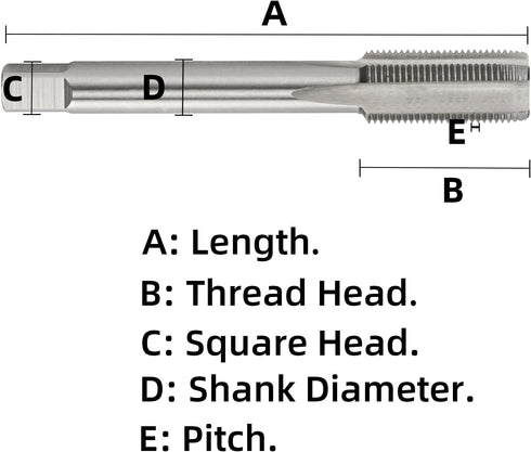 Right and Left Hand 9/16"-20 UN HSS Tap, 9/16 x 20 UN Thread Tap for Bike Crank Repair...