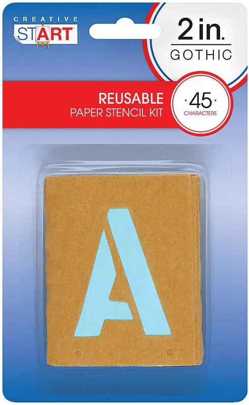 Creative Start® Reusable Stencil, Letters, Numbers and Characters, 2", Gothic (098163)...