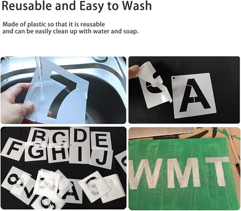2 Inch Letter Stencils, Stencil Letters, Alphabet Stencils, Reusable Letter Stencils, Alphabet Art Craft Stencils, Letter Stencils and Numbers, Re...