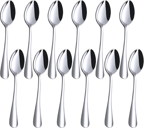 12PCS Dinner Spoons Set, Stainless Steel Coffee Spoons Tea Spoons Silverware for Home Kitchen Restaurant...