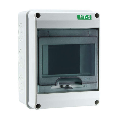 uxcell IP65 ABS Transparent Cover Power Distribution Protection Box for Circuit Breaker Indoor on The Wall 5 Way (120mmx160mmx92mm)...