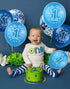 BEISHIDA 1st Boy Happy Birthday Confetti Balloons,First Birthday Decorations 12 Inch Large Navy Blue Latex Helium Balloons Perfect for Baby 1st bi...