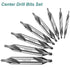 8Pcs HSS Center Drill Bits Set 60-Degree Angle Combined Countersink Drill Bit Tool High Speed Steel Countersink Tools for Lathe Mill Metalworking ...