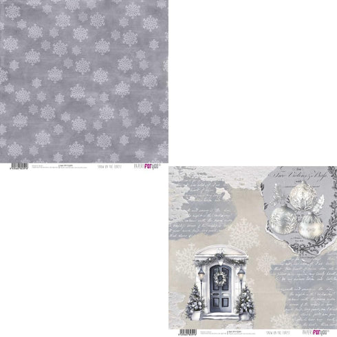 Papers For You - Mini Scrapbooking and Craft Paper Kit | "Snow On The Forest" Collection | Includes 24 Double Sided Papers with Different Designs ...