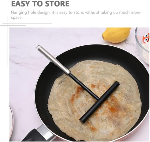 Hemoton 2pcs Crepe Spreader Nylon Pancake Batter Spreader Stainless Steel Dough Spreader Crepe Pan Maker Pancake Cooking Utensils for Home Restaur...