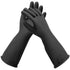 Long Rubber Gloves Heavy Duty, Thick Chemical Resistant Gloves, Waterproof Cleaning Painting Protective Safety Work Heavy Duty Gloves, 18" Black D...