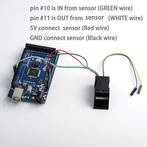 Optical Fingerprint Reader Sensor Module Door Lock Access Control Red Light for Arduino Mega2560 UNO R3...