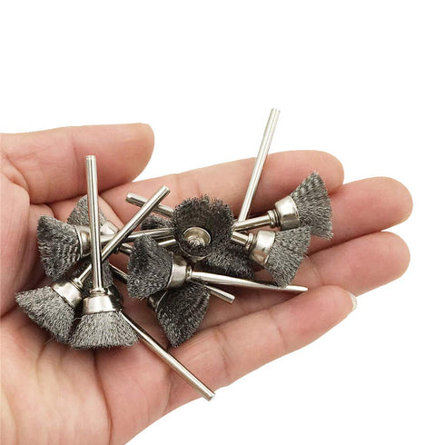 60 Pieces Wire Cup Brush Set,Vankcp Power Rotary Tool Buffing Wheels Small Wire Brushes Set for Drill Grinder Rotary Tools...