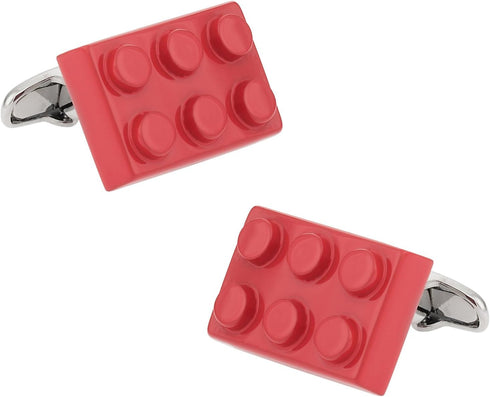 Cuff-Daddy Red Building Block Cufflinks with Presentation Gift Box Perfect for Travel...
