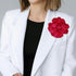 Flower Brooch, 3.94 Inch Large Big Rose Flower Brooches Satin Flower Brooch Pin Solid Color Flower Pins for Women Prom Wedding Clothes Dresses Acc...