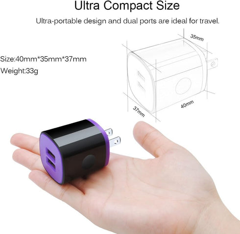 Type C Phone Charger, USB Wall Adapter Plug+6ft C Charger Cable for Samsung Galaxy S24 S23 S22 S21 S20 FE Z Flip 5 4 Z Fold5 A55 A35 A25 A15 A54 A...