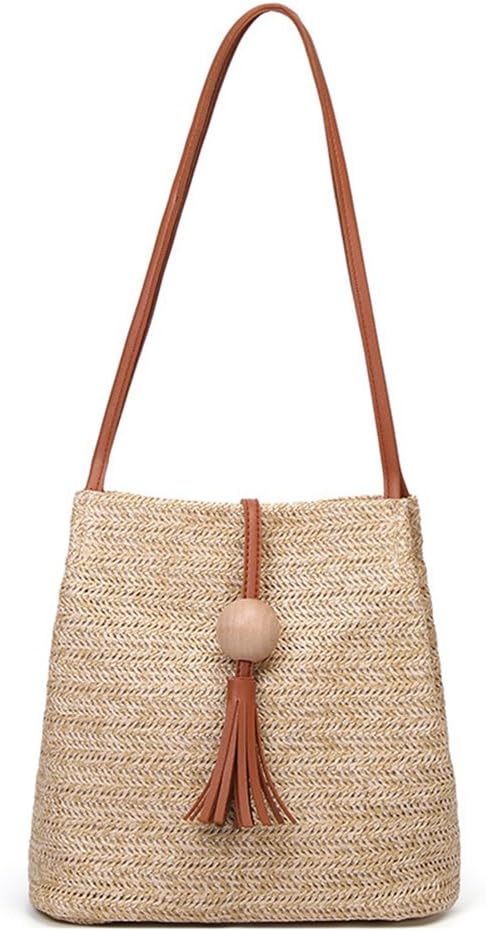 GL-Turelifes Round Summer Straw Bag Big Weave Handbags Beach Shoulder Bags Vocation Tote HandbagsTravel Bag for Women...