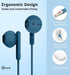 Wired Earbuds with Microphone, Wired Earphones in-Ear Headphones HiFi Stereo, Powerful Bass and Crystal Clear Audio, Compatible with iPhone, Andro...