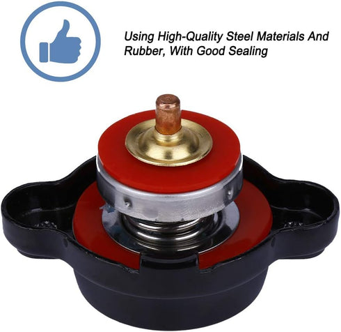 High Pressure Radiator Cap with Temperature Gauge, providing accurate temperature monitoring in real time, Fit for Honda, Kawasaki, Suzuki, Yamaha...