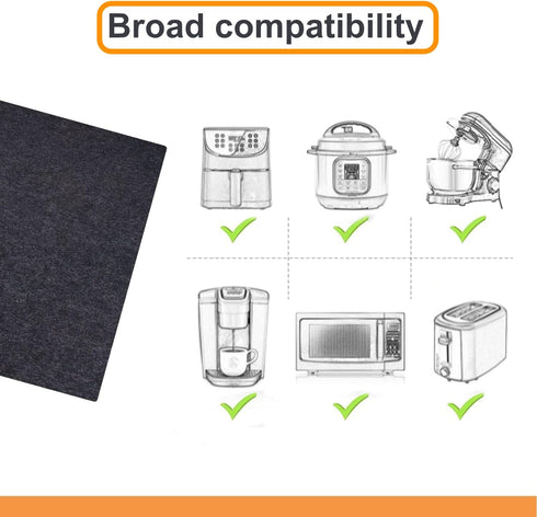 Heat Resistant Mat for Air Fryer with Kitchen Appliance Sliders Function, 1 Pcs Kitchen Countertop Heat Protector Mat Kitchen Hot Pads for Air Fry...