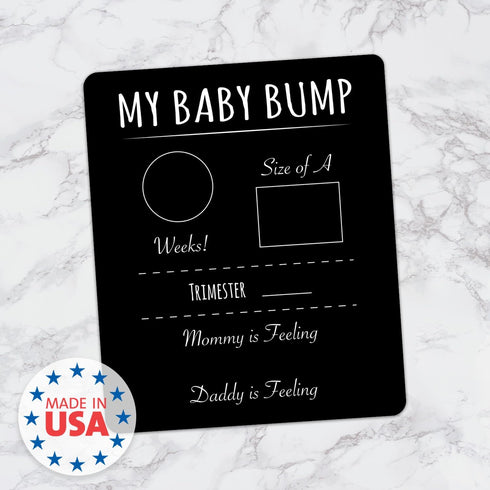 Pregnancy Timeline Sign/My Baby Bump Infant Chalkboard Style Milestone Photo Prop Board / 10" x 12" Baby Shower Present...