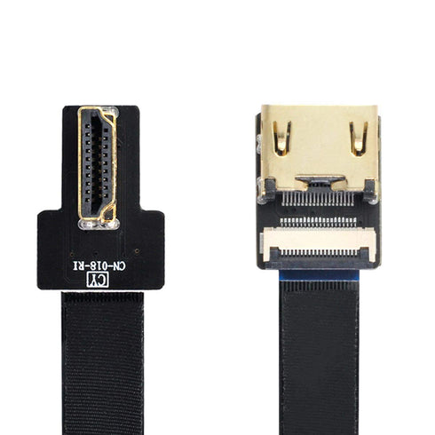 Xiwai CYFPV Right Angled 90 Degree HDMI Male to Female FPC Flat Cable for HDTV Multicopter Aerial Photography (0.1M)...